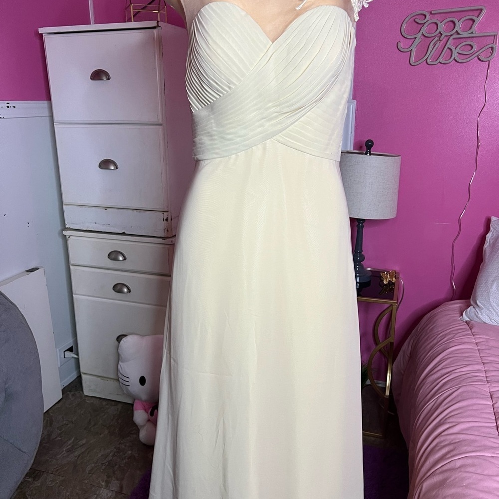 Elegant Cream Evening Gown